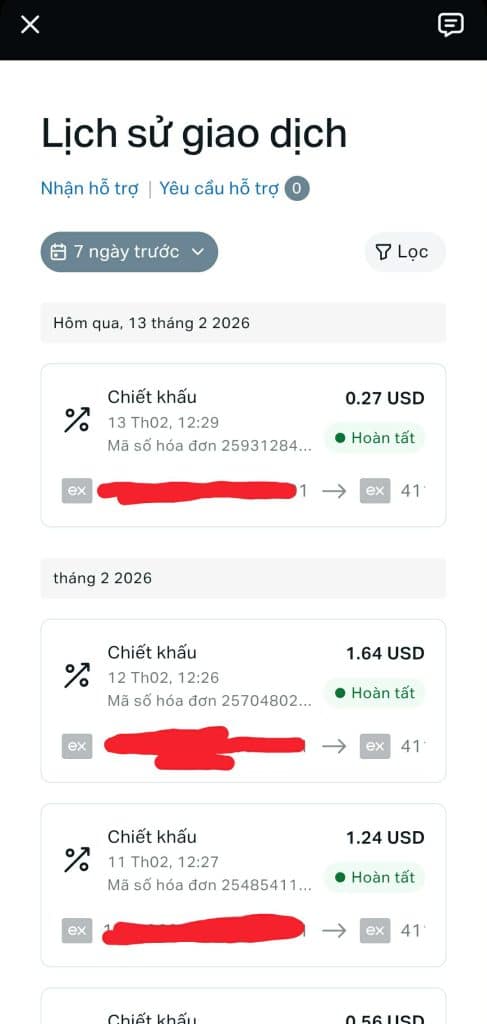 Tiền backcom về tài khoản exness