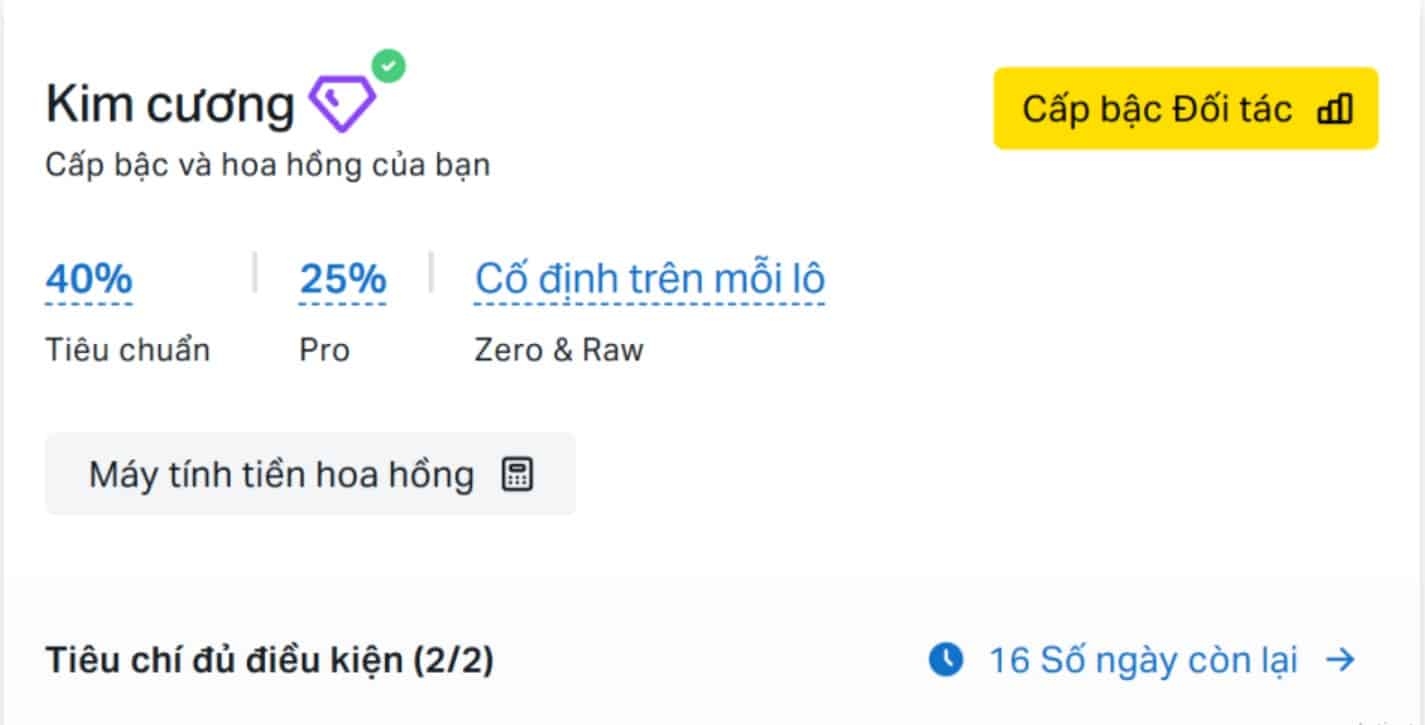 NhaoTrading là đối tác cấp bậc Kim Cương