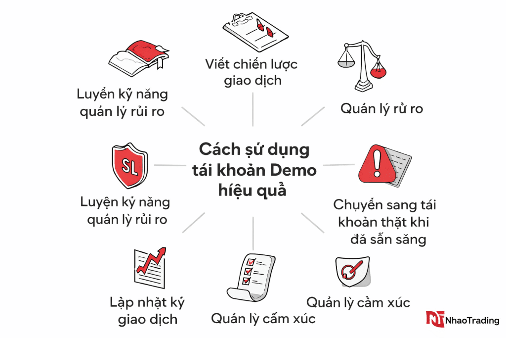 Các cách phổ biến để sử dụng tài khoản demo hiệu quả trong giao dịch