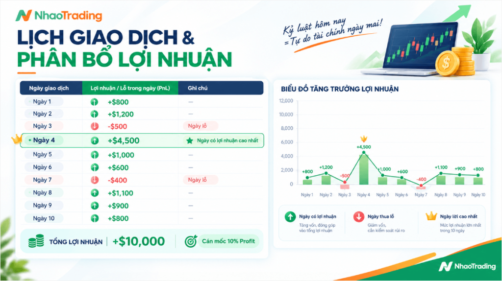 Ví dụ số liệu về ngày giao dịch tốt nhất